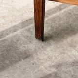 Table de métier, début 20ème, en bois et zinc riveté