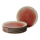 Set of 6 Sarreguemines barbotine shell plates
