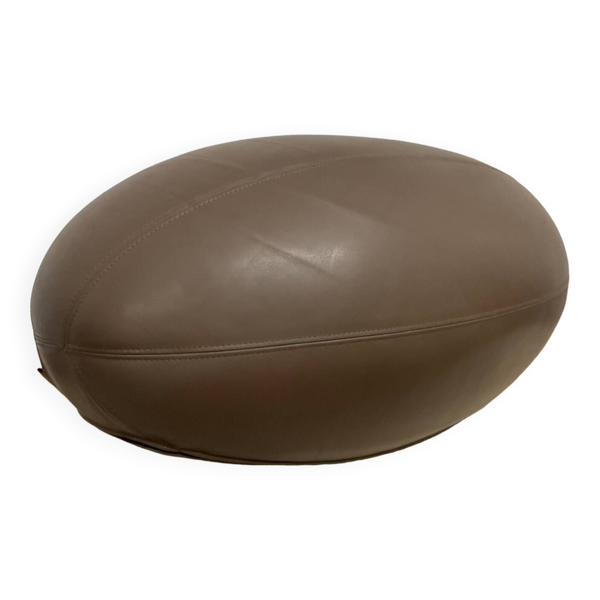 Pouf design by Antonio Pinto for Durlet leather rugby ball