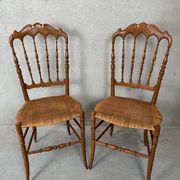 2x vintage original Chiavari chairs – wood