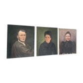 Triptyque portraits à l’huile