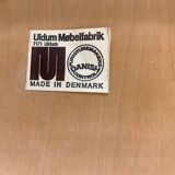 Mid-Century Danish Teak and Leather Dining Chairs by Johannes Andersen for Uldum Møbelfabrik, 1950s, Set of 4