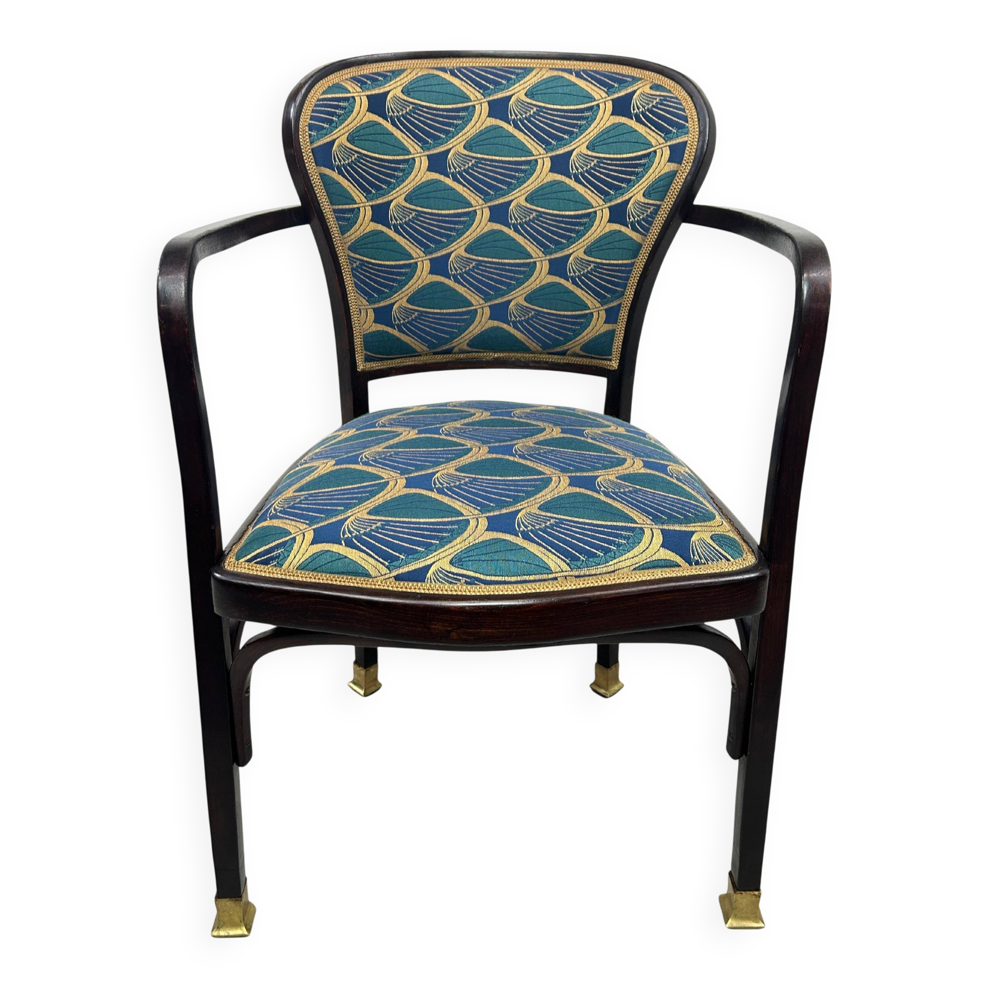 Chaise de bureau Jugendstil no.717 par Gustav Siegel