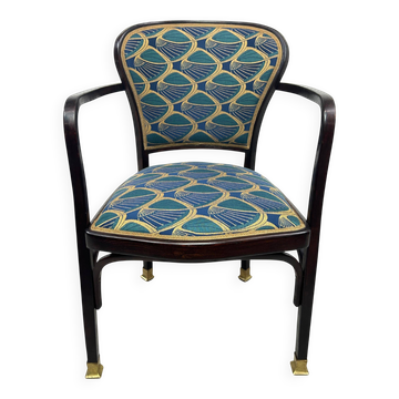 Jugendstil office chair no. 717 by Gustav Siegel