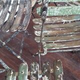 Set of 8 folding bistro / garden chairs fermob 1950