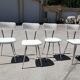 Set table and kitchen chairs in formica and skai