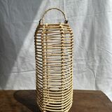 Small lantern-shaped rattan suspension H35 D15
