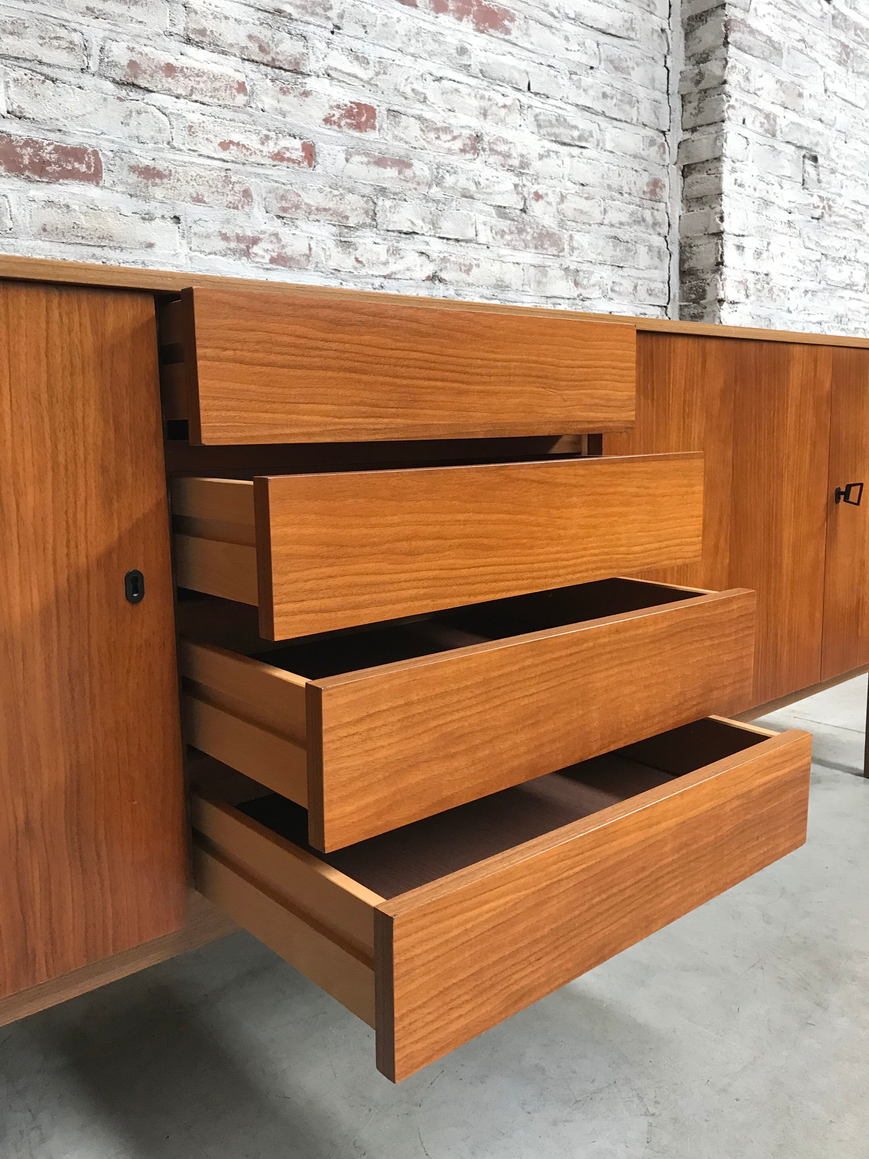 Mid-century Danish walnut sideboard, 1970s.