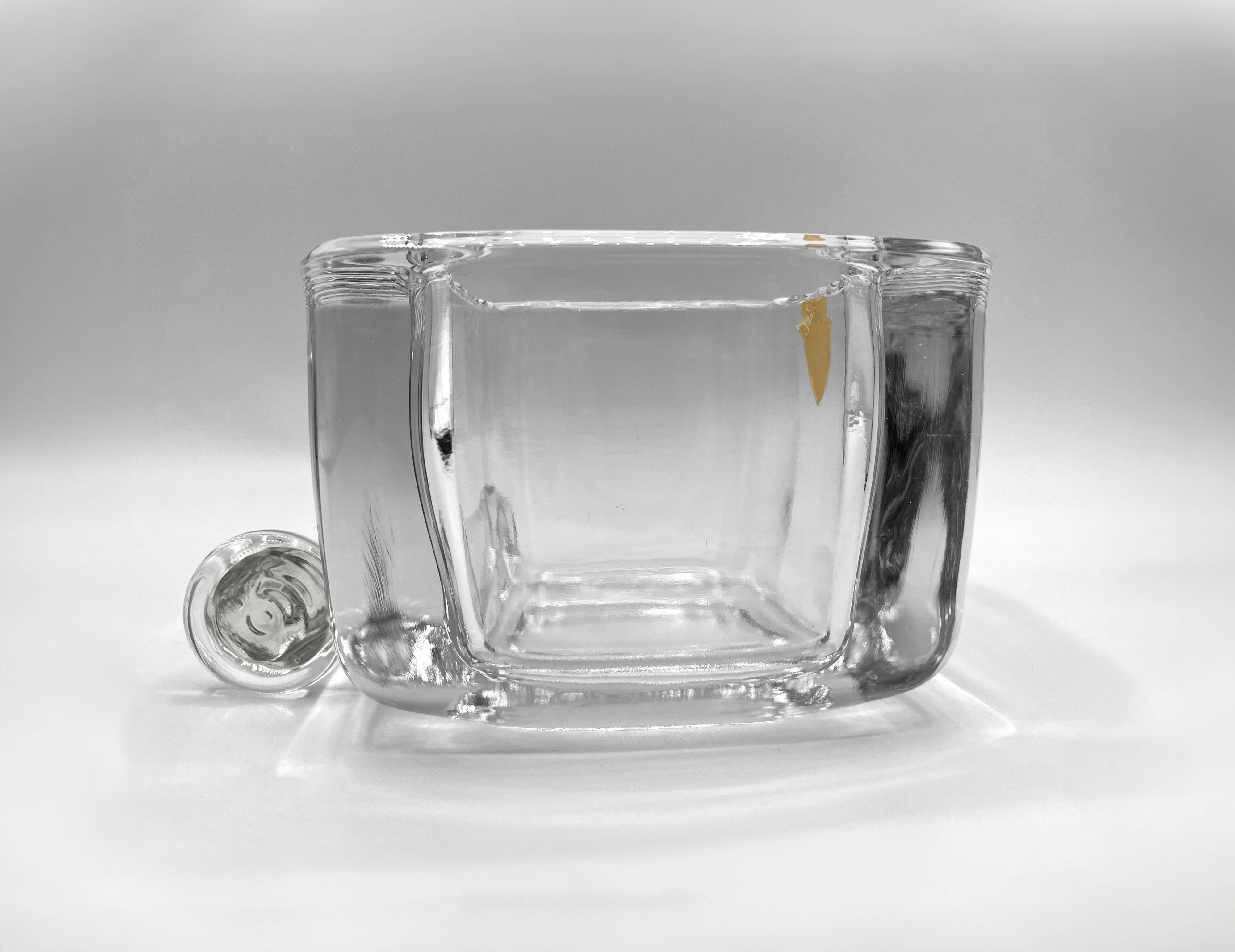 SKLO UNION Ashtray with pestle • 1960 • Czechoslovakia • Pressed glass