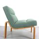 Danish Plywood Lounge Chair by Magnus Olesen,  in mint bouclé