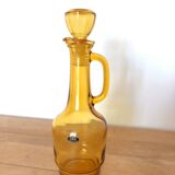 Carafe italienne vintage, en verre de couleur ambrée