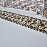 Neutral Turkish Handknotted Wool Runner sku 2064