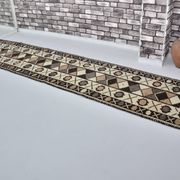 Tapis de couloir neutre en laine turque nouée à la main, référence 2064