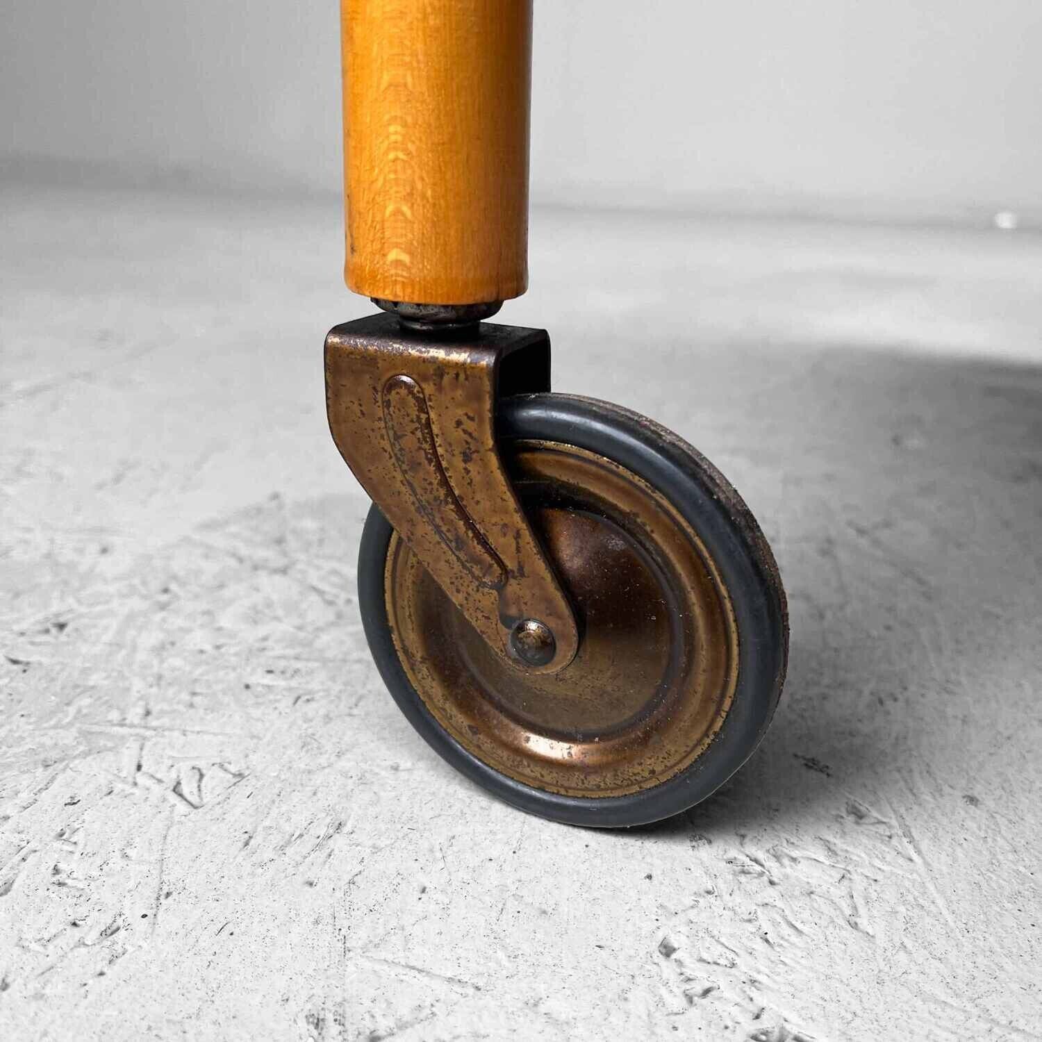 Mid-century wooden bar trolley