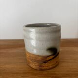 Pitcher and 7 cups set, glazed stoneware, pottery from the dovecote