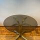 Table seventies pieds dorés