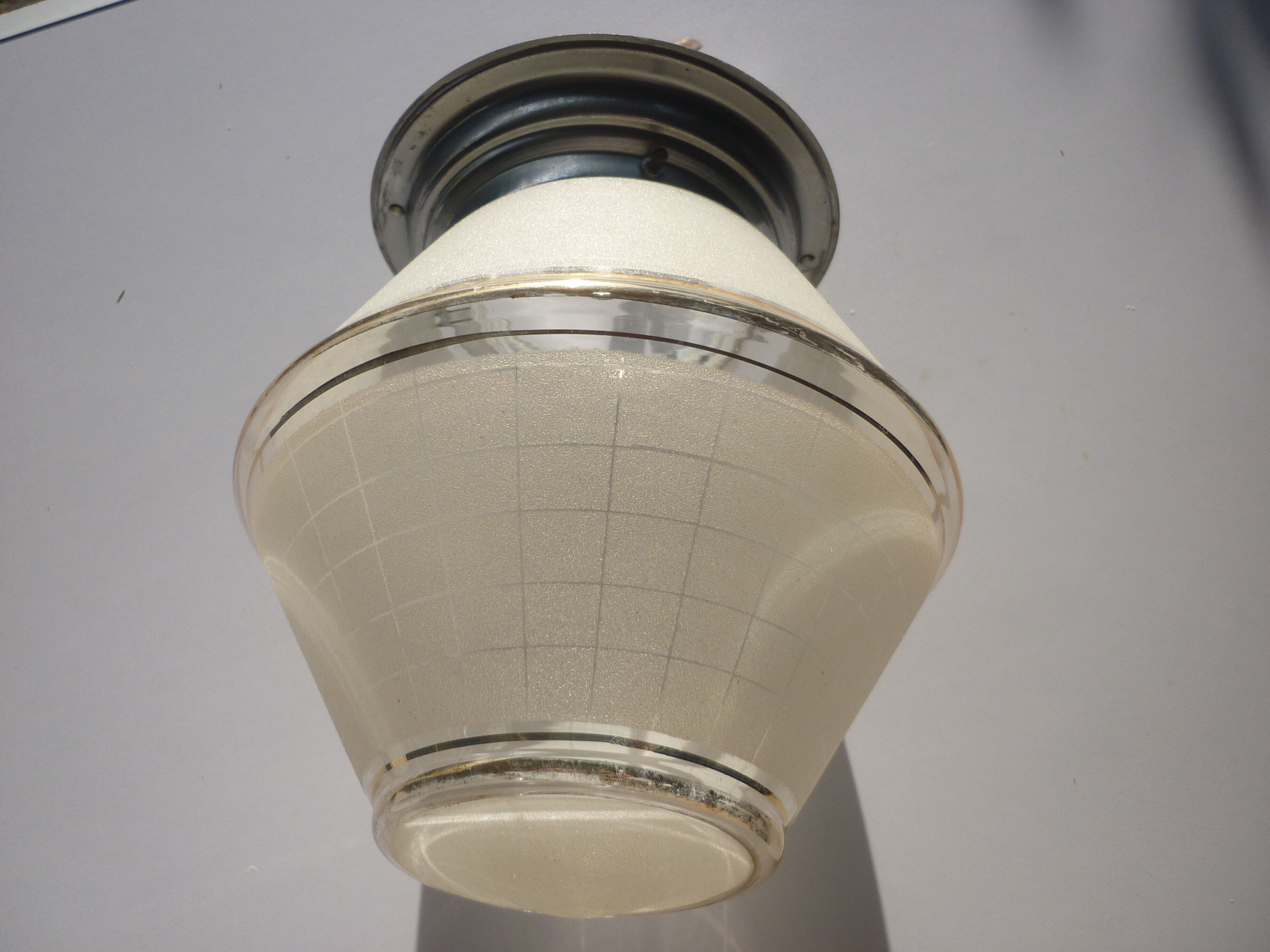 Granite glass globe hanging lamp