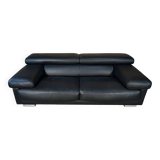 ROCHE BOBOIS Black leather sofa ULTIMATE model