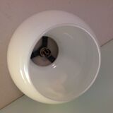 Ceiling light globe opened in opaline white vintage 60