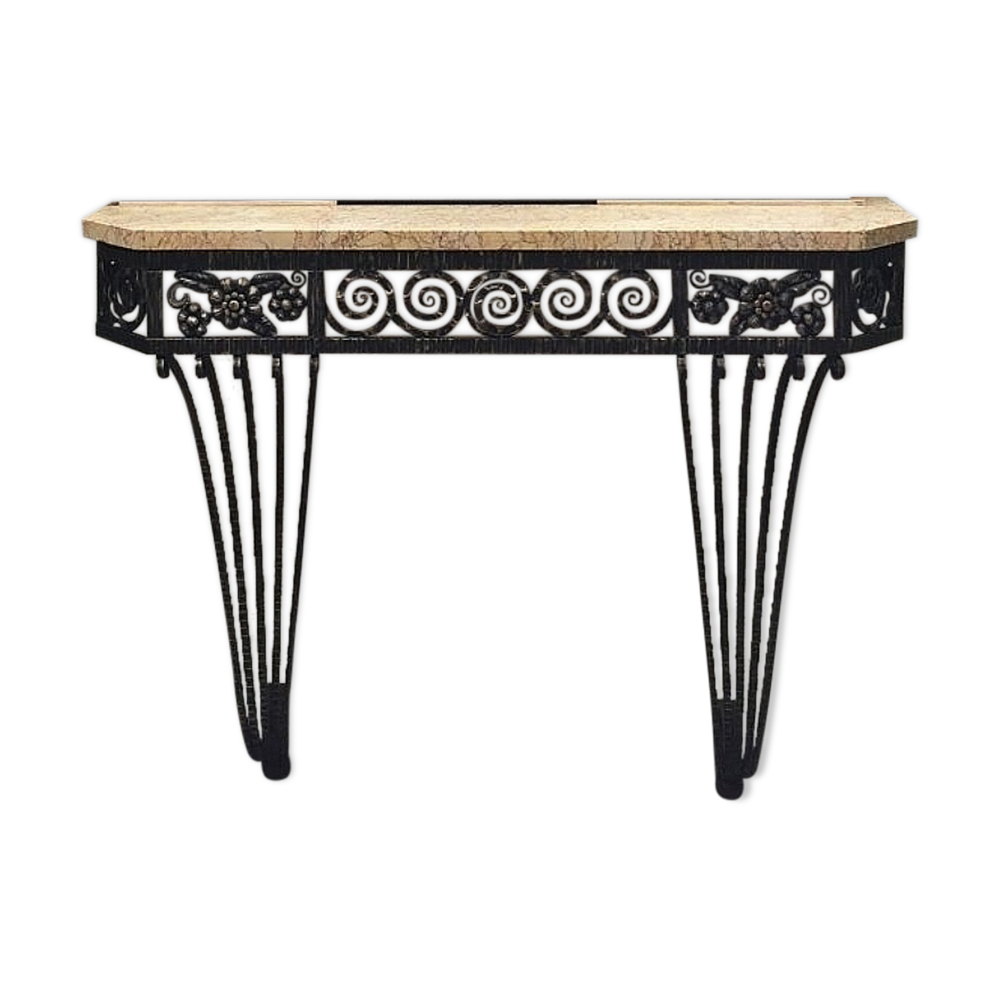 Wrought iron art deco console