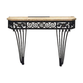 Wrought iron art deco console