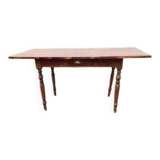 Country farmhouse table in pine and walnut, 1 drawer