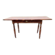 Table de ferme campagnarde en pin et noyer, 1 tiroir