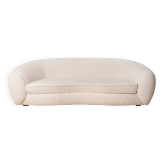 Handmade Mid Century Modern Curved Sofa