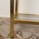 Bookcase in gilded metal and glass, Pierre Vandel Paris, circa 70