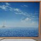 Tableau huile sur toile paysage mer vintage