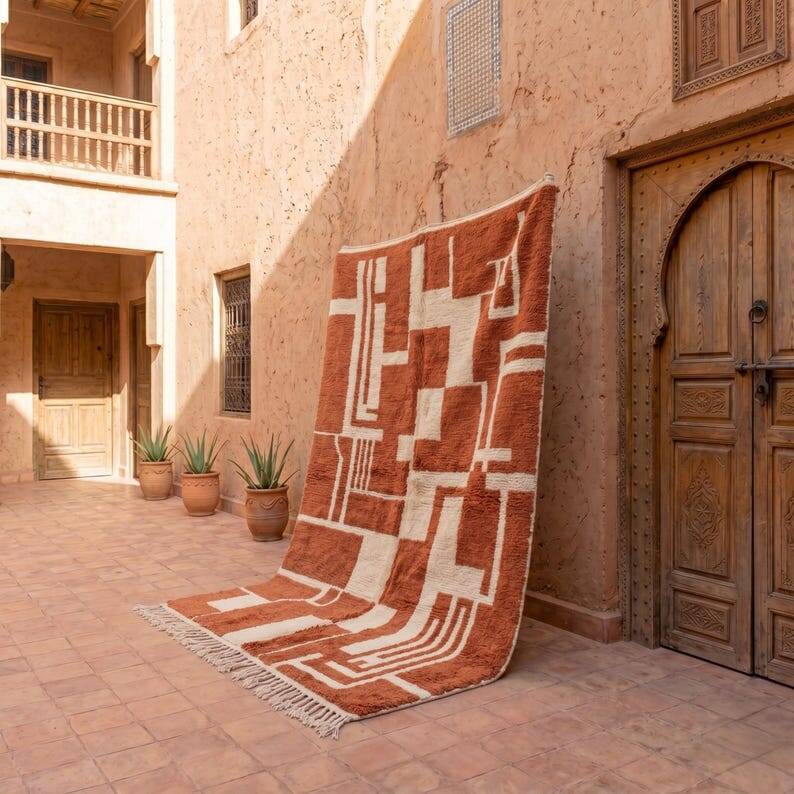 Authentic traditional Atlas wool rug 1.5/2.5 m
