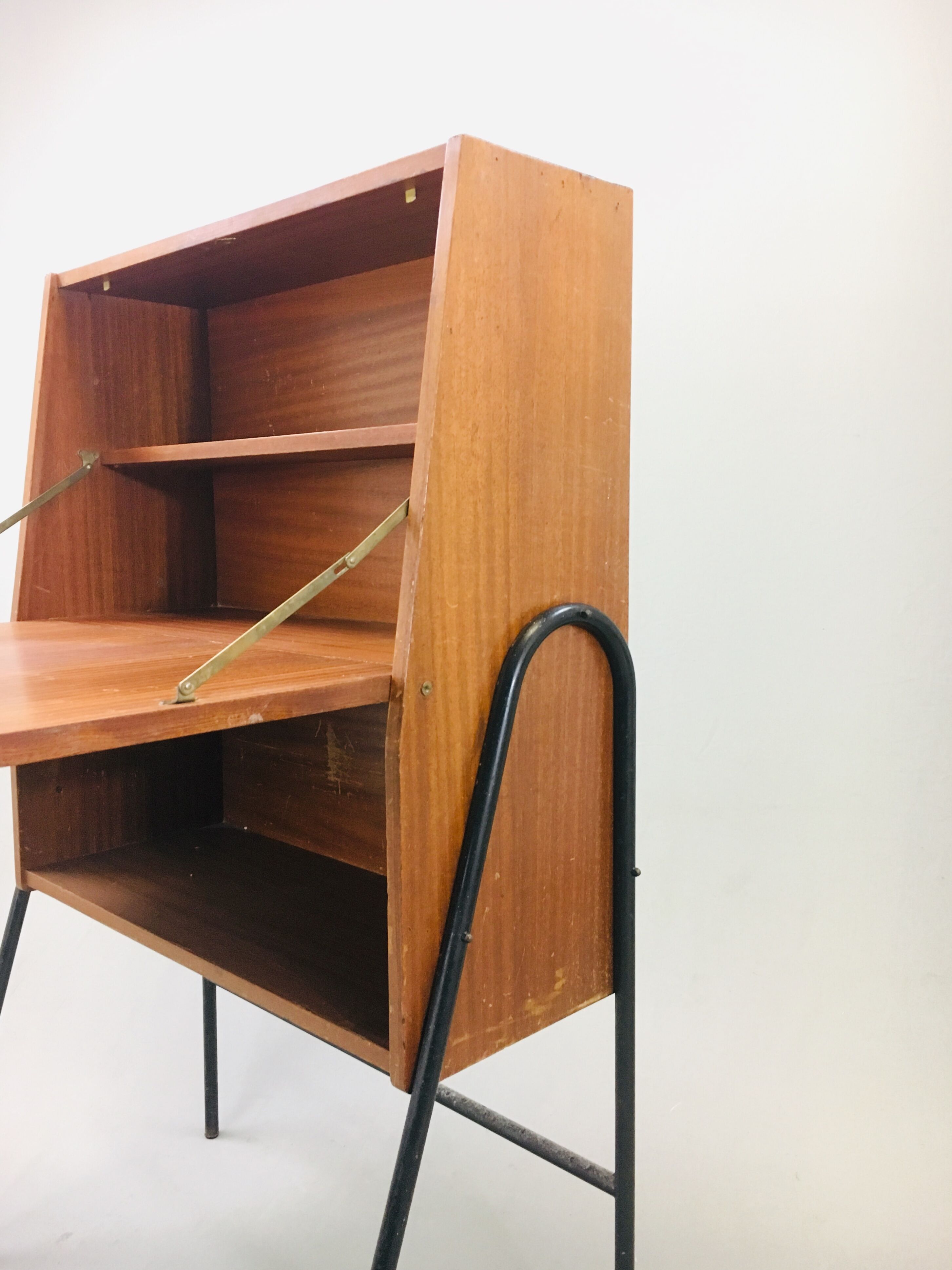 A hinged tray teak Secretary