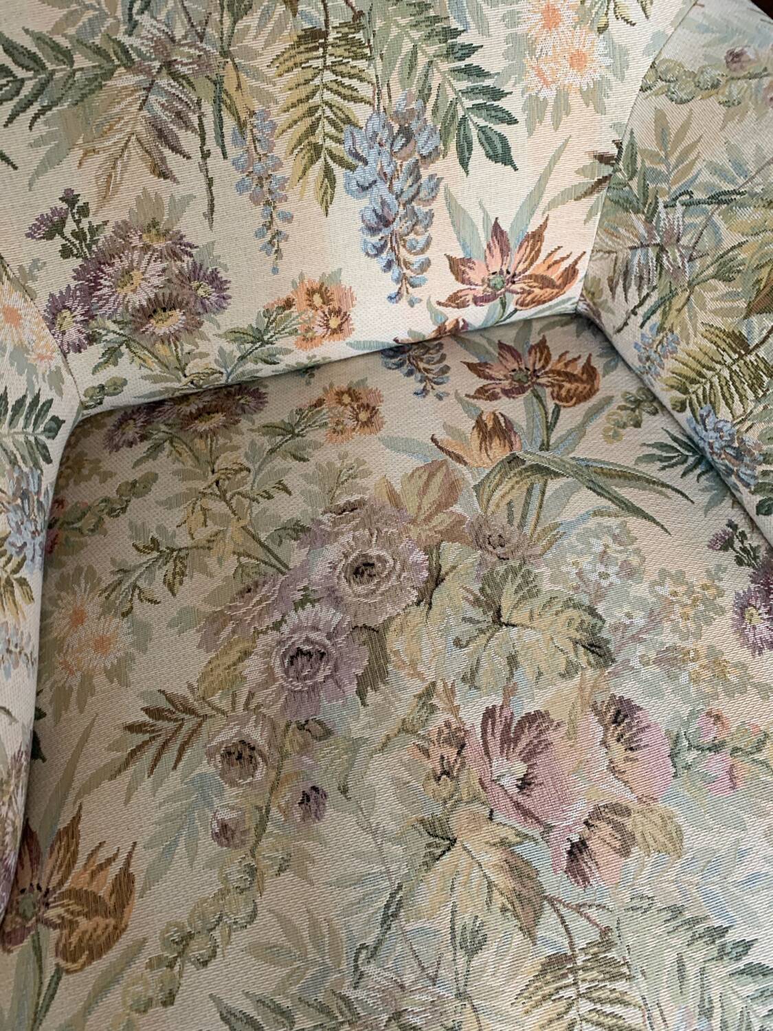 Chic bohemian floral armchair