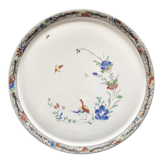 Limoges porcelain plate decorated by hand in Chantilly