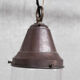 Pair of brass and clear glass industrial pendants