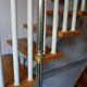 Lampadaire tripode vintage laiton doré