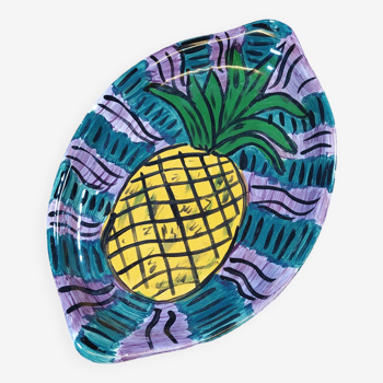 Multicolored pineapple pattern plate