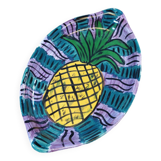 Multicolored pineapple pattern plate