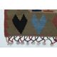 1970s Vintage Turkish Oushak Handmade Wool Cotton Green Runner Rug 107x175