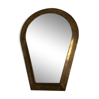 Handmade mirror in brass 1960 - 57x41cm