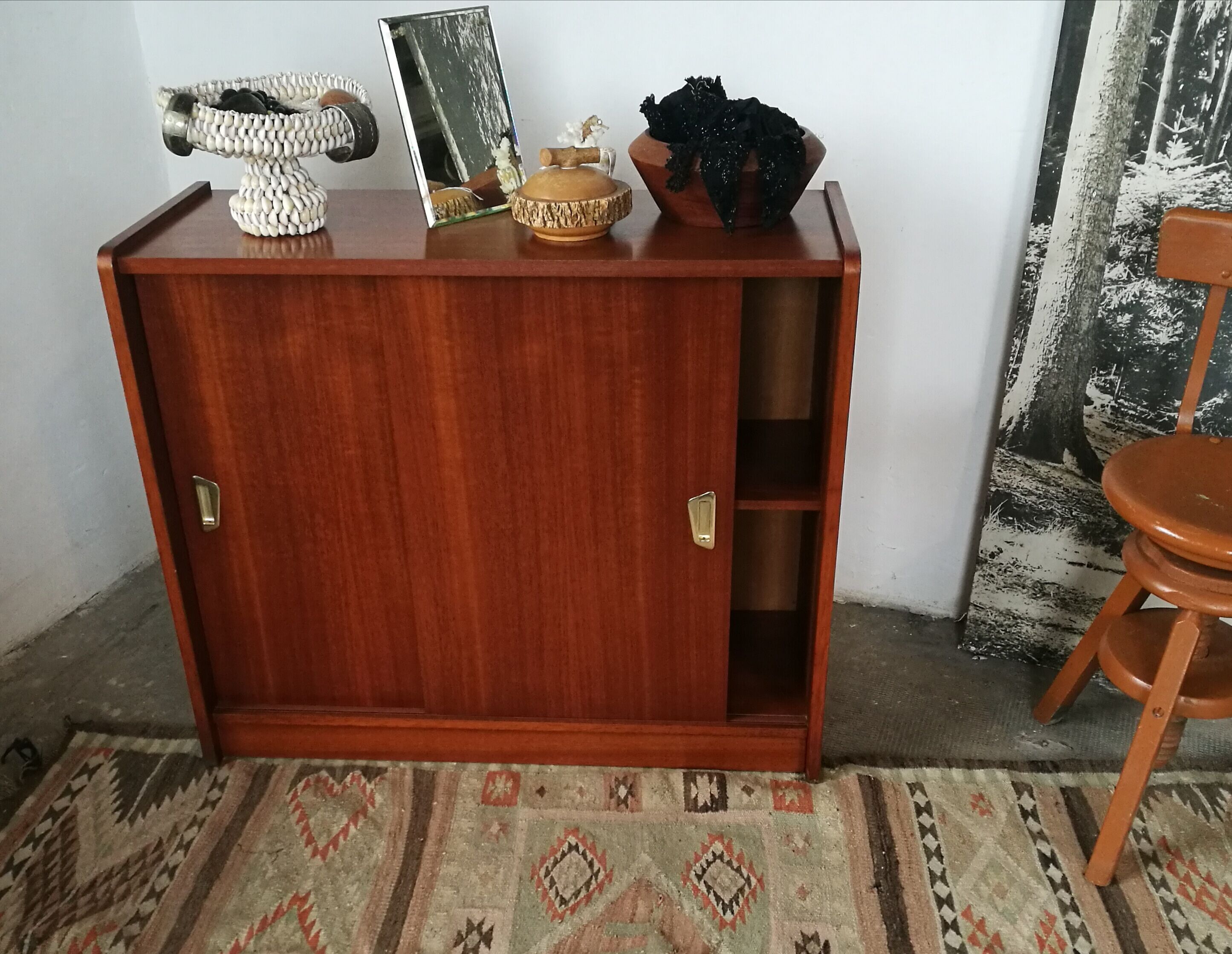 Vintage sideboard, sliding doors