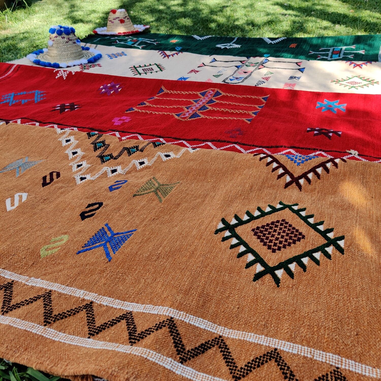 Tapis berbère marron ethnique 132x241 cm