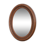Miroir mural ovale vintage au design italien, 1980