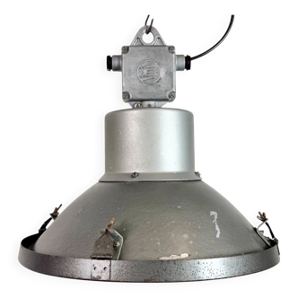 Industrial Grey Hammer Paint Pendant Lamp from Elektrosvit, 1960s