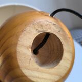 Solid wood ball lamp