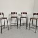 Lot 4 industrial bar stools 70s