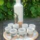 Liqueur set signed La Poterie de la Colombe by Madeleine Brault, year