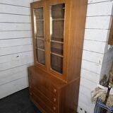 vintage 1960s bookcase/dresser with built-in chest of drawers