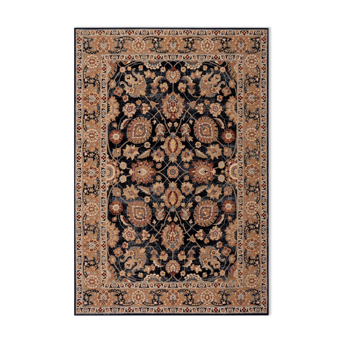 160x230 cm Mota black oriental carpet