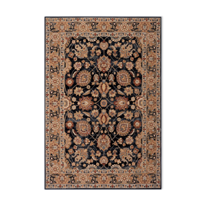 Tapis Oriental noir laine